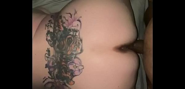  Tatted Redhead BBW Cumslut Wants to Feel Creampie in her Pussy and Mouth